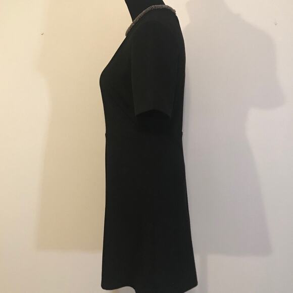 Topshop blk skater dress with beaded collar SZ 6 - Picture 4 of 11